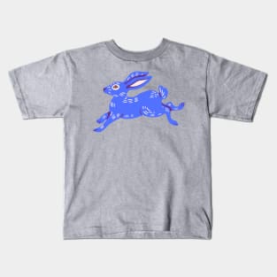 Blue Running Hare Kids T-Shirt